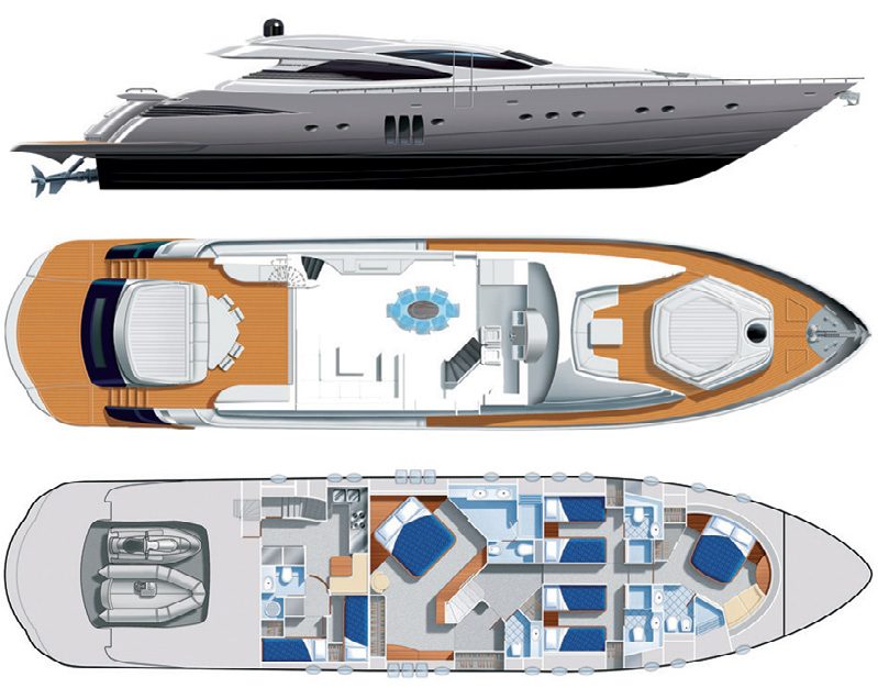 Pershing 90 — MY Danzas, 28m Pershing — luxury yacht for charter 4